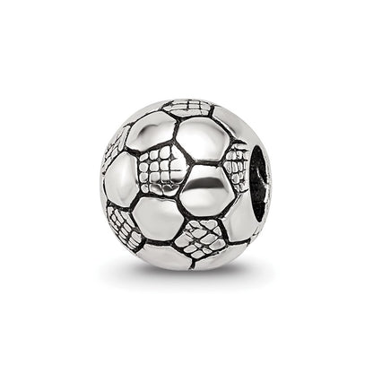 Sterling Silver Reflections Kids Soccer Ball Bead