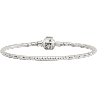 Sterling Silver Reflections Hinged Clasp Bead Bracelet