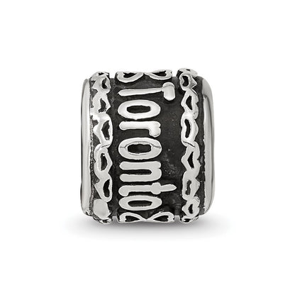 Sterling Silver Reflection Heart Boarder Personalized Bead