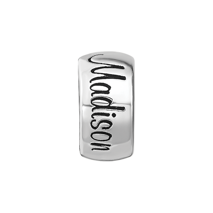 Sterling Silver Reflection Personalized Bead