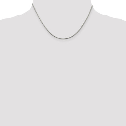 Sterling Silver 1.5mm Diamond-cut Flat Snake Chain