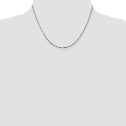 Sterling Silver 1.5mm Diamond-cut Flat Snake Chain