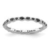Sterling Silver Stackable Expressions Black & White Diamond Ring