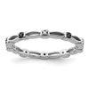 Sterling Silver Stackable Expressions Black & White Diamond Ring