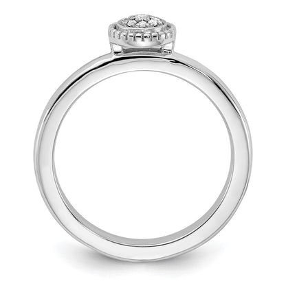 Sterling Silver Stackable Expressions Diamond Round Ring