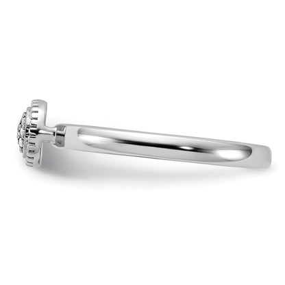 Sterling Silver Stackable Expressions Diamond Round Ring