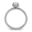 Sterling Silver Stackable Expressions Created Opal Ring