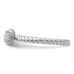 Sterling Silver Stackable Expressions Created Opal Ring