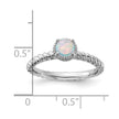 Sterling Silver Stackable Expressions Created Opal Ring