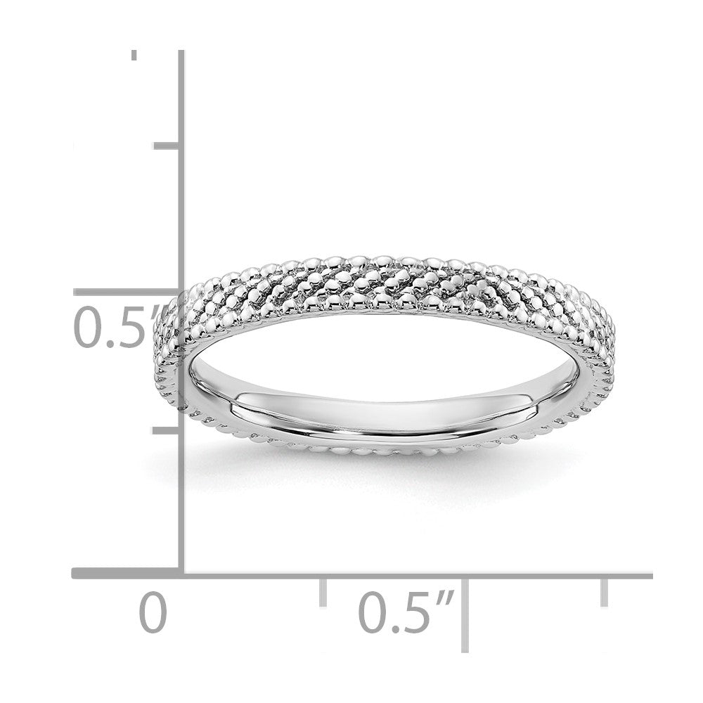 Sterling Silver Stackable Expressions Rhodium Ring