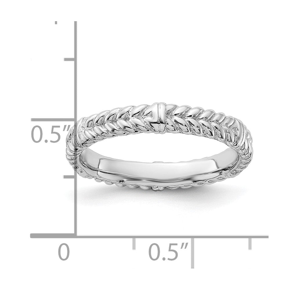 Sterling Silver Stackable Expressions Rhodium Ring