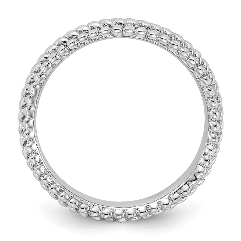 Sterling Silver Stackable Expressions Rhodium Ring