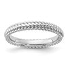 Sterling Silver Stackable Expressions Rhodium Ring