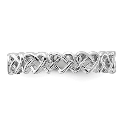 Sterling Silver Stackable Expressions Carved Band Ring