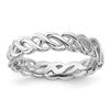 Sterling Silver Stackable Expressions Carved Band Ring