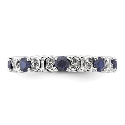Sterling Silver Stackable Expressions Created Sapphire Ring