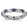 Sterling Silver Stackable Expressions Created Sapphire Ring