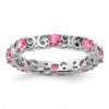 Sterling Silver Stackable Expressions Created Pink Sapphire Ring
