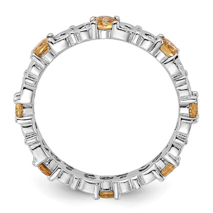 Sterling Silver Stackable Expressions Citrine Ring