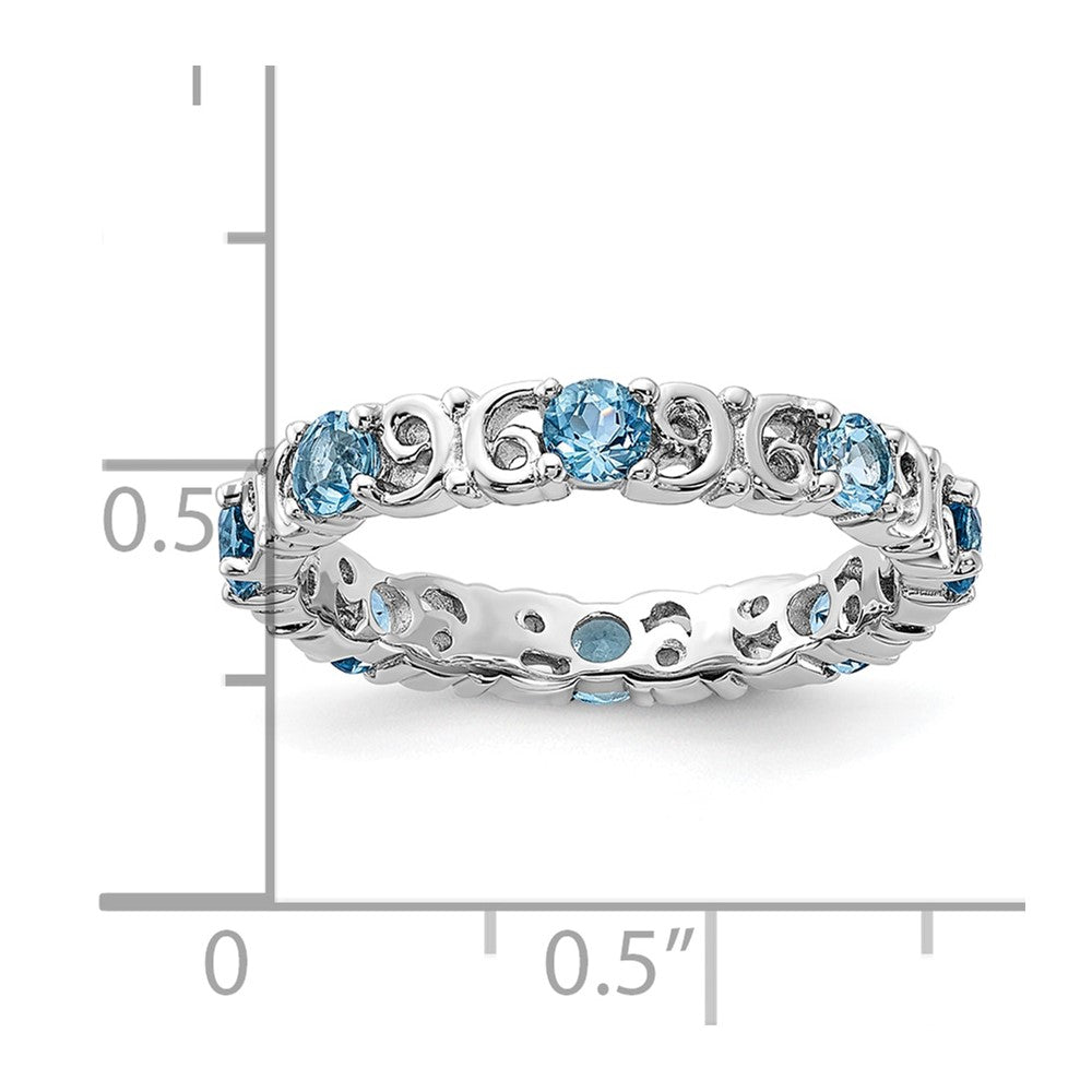 Sterling Silver Stackable Expressions Blue Topaz Ring