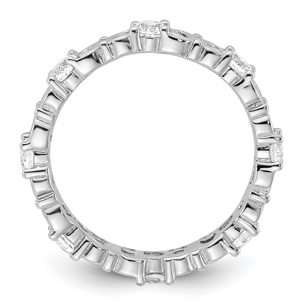 Sterling Silver Stackable Expressions Created White Sapphire Ring