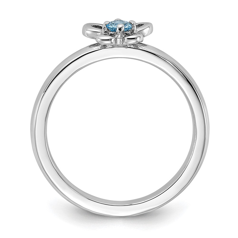 Sterling Silver Stackable Expressions Blue Topaz Ring