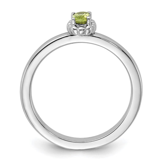 Sterling Silver Stackable Expressions Peridot Ring