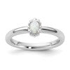 Sterling Silver Stackable Expressions Created Opal Ring