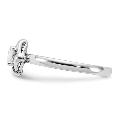 Sterling Silver Stackable Expressions Created Opal Ring