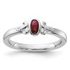 Sterling Silver Stackable Expressions Created Ruby Ring