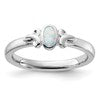 Sterling Silver Stackable Expressions Created Opal Ring
