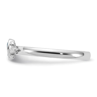 Sterling Silver Stackable Expressions Blue Topaz Ring
