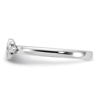 Sterling Silver Stackable Expressions Aquamarine Ring