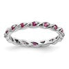 Sterling Silver Stackable Expressions Created Ruby Ring