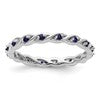 Sterling Silver Stackable Expressions Created Sapphire Ring
