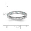 Sterling Silver Stackable Expressions Aquamarine Ring