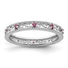 Sterling Silver Stackable Expressions Rhodolite Garnet Ring