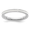 Sterling Silver Stackable Expressions White Enameled 2.25mm Ring