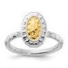 Sterling Silver Stackable Expressions Gold-plated Oval Ring