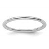 Sterling Silver Stackable Expressions Rhodium Polished Ring