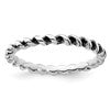 Sterling Silver Stackable Expressions Antiqued Ring