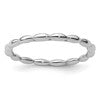 Sterling Silver Stackable Expressions Rhodium Rice Bead Ring