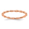 Sterling Silver Stackable Expressions Pink-plated Rice Bead Ring