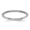 Sterling Silver Stackable Expressions Rhodium Step-down Ring
