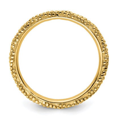Sterling Silver Stackable Expressions Polished Gold-plated Ring