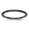 Sterling Silver Stackable Expressions Black-plated Step-down Ring