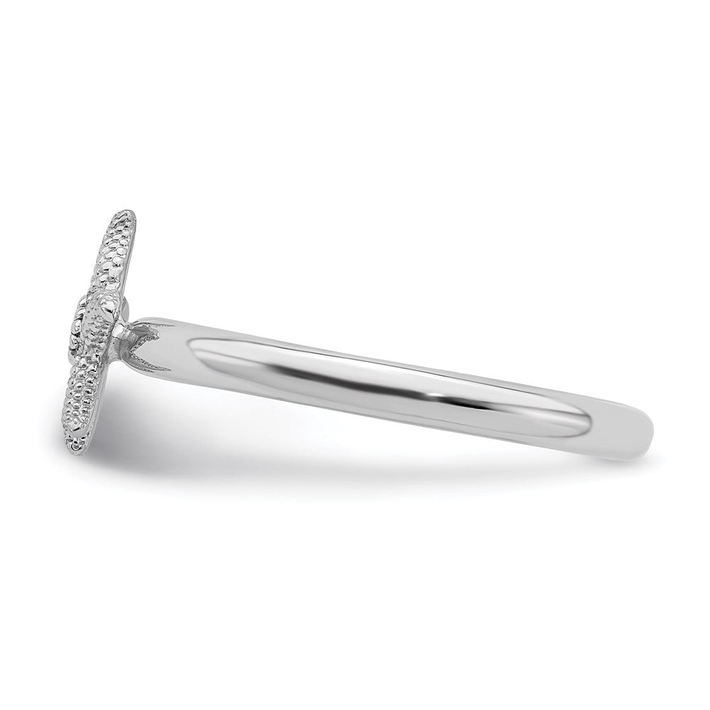 Sterling Silver Stackable Expressions Blue Topaz Starfish Ring