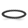 Sterling Silver Stackable Expressions Black-plated Ring