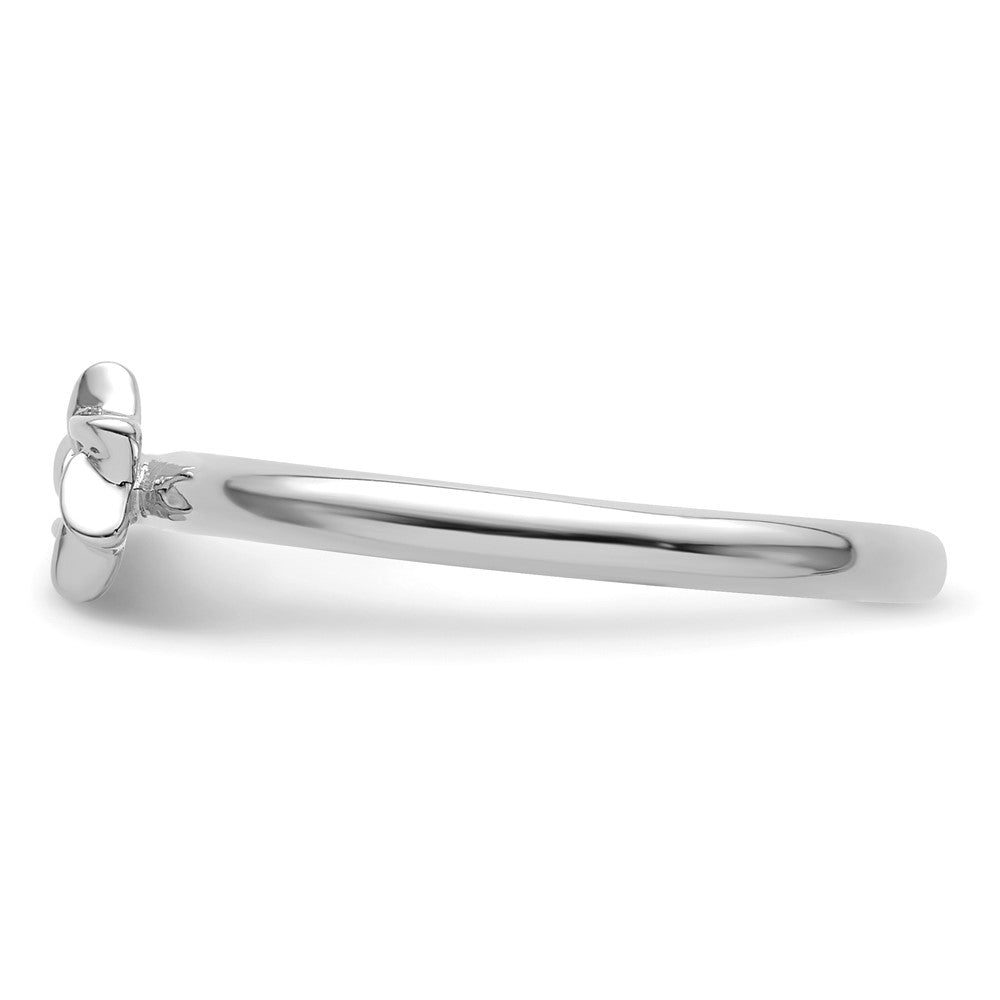 Sterling Silver Stackable Expressions Rhodium Star of David Ring