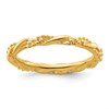 Sterling Silver Stackable Expressions Yellow-plated Twist Ring
